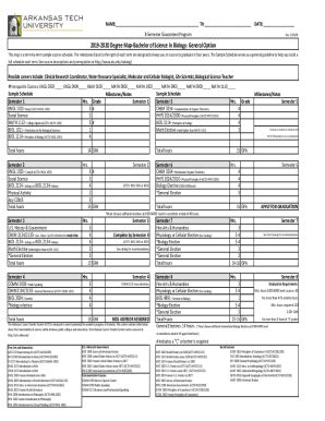 Fillable Online Fillable Online 2018 2019 Degree Map Bachelor Of