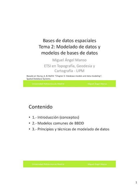 PDF Bases de datos espaciales introducciónpdi topografia upm es 2