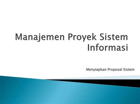 Proposal Sistem Informasi Manajemen Coretan