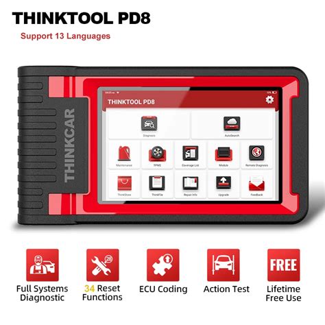 Thinkcar Thinktool Pd8 Obd2 Scanner Code Reader Car Full System Active