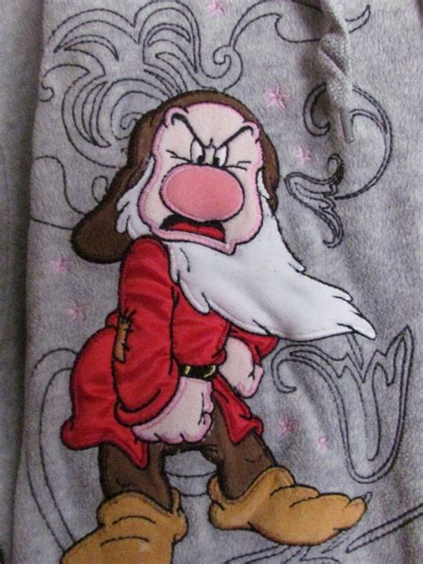 Vintage Fleece Grumpy The Seven Dwarfs Full Zip Plus Gem