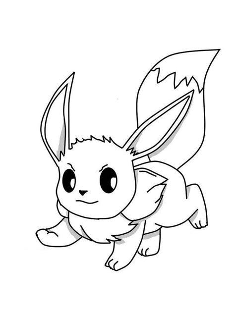 Rennende Eevee Kleurplaat Kinderen Kleurplaat