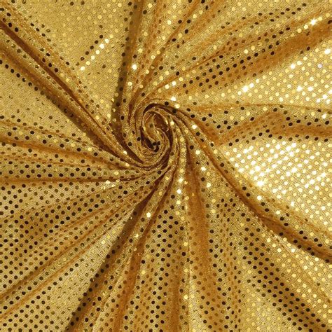 Antique Gold Sequin Knit Fabric By The Yard Fabric Dyeing Batik Jan