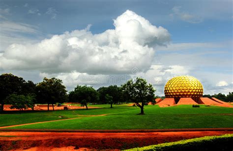 Matrimandir - Golden Temple in Auroville, Tamil Nadu, India Stock Photo ...