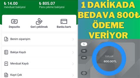 BEDAVA DAKİKADA 800 ÖDEME VERİYOR İZLE KAZAN internetten para