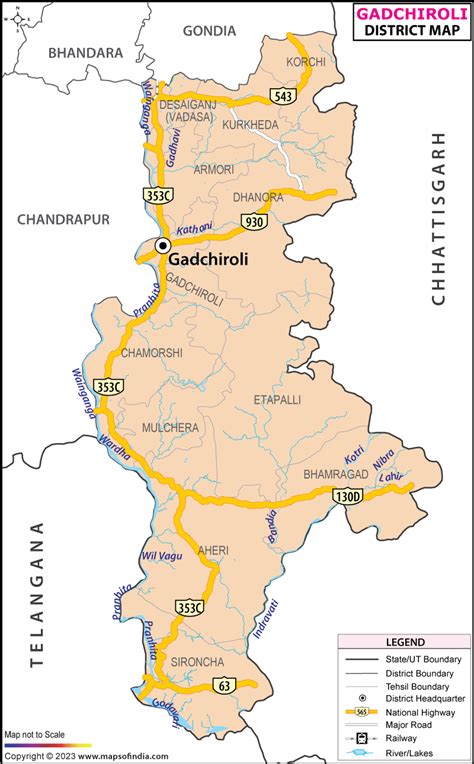 Gadchiroli District Map