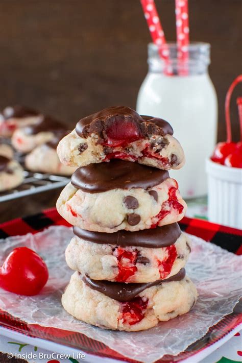 Chocolate Covered Cherry Cookies Recipe With Cake Mix Inside Brucrew Life