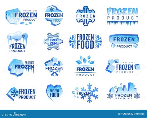 Logotipo Del Producto Hielo Elementos Gráficos Vectoriales Fríos