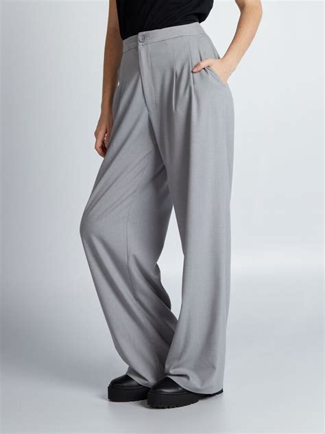 Pantalón sastre con pinzas GRIS Kiabi 25 00