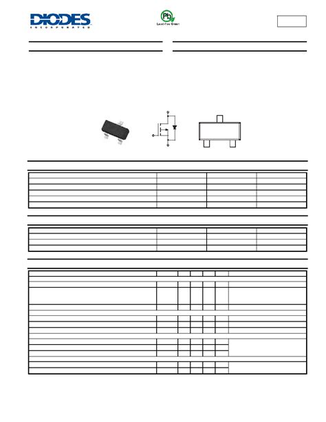 Bss Datasheet Pages Diodes P Channel Enhancement Mode Field