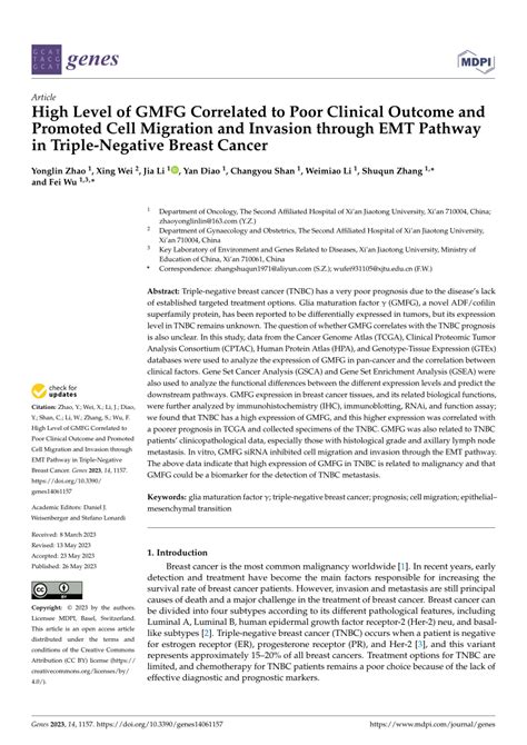 Pdf High Level Of Gmfg Correlated To Poor Clinical Outcome And