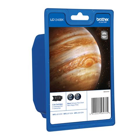 Brother LC-1240 Black Inkjet Cartridge (2 Pack) LC1240BKBP2