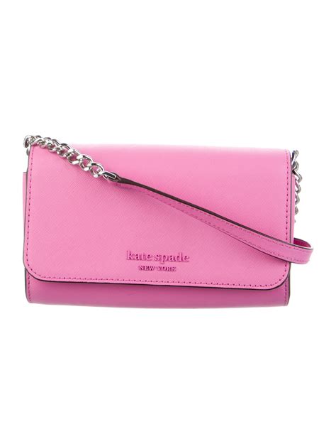 Kate Spade New York Kate Spade New York Leather Crossbody Bag Pink Crossbody Bags Handbags