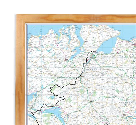 Northern Ireland Road Map - Wall Map of Northern Ireland