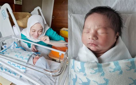 Vivy Yusof Fadza Anuar Reveal Newborn Baby S Face