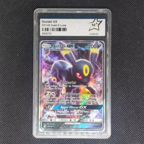 CARTE POKÉMON Noctali GX 80 149 PCA 10 Collector Pop 6 Soleil