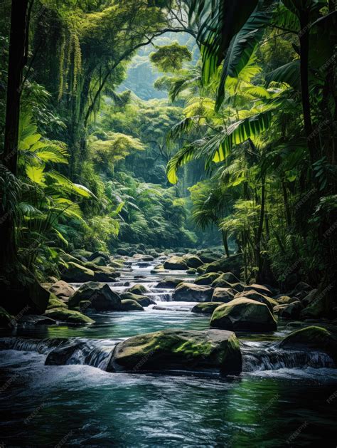 Premium AI Image | enchanting rainforest in Indonesia