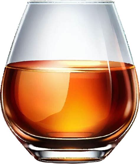 Whiskyglas Vektorillustration Premium Vektor