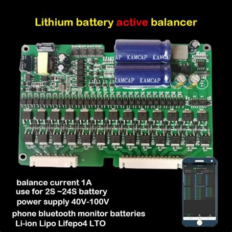 1A Balance Lithium Battery Active Equalizer Bluetooth APP 2S 24S BMS Li