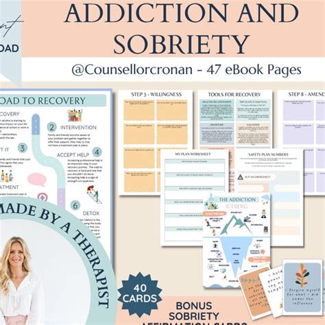 Addiction Recovery Group Therapy Workbook Sobriety Therapy Etsy Canada