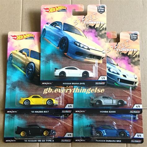 Hot Wheels Premium Car Culture Street Tuners 5 Cars Set Hobbies And Toys