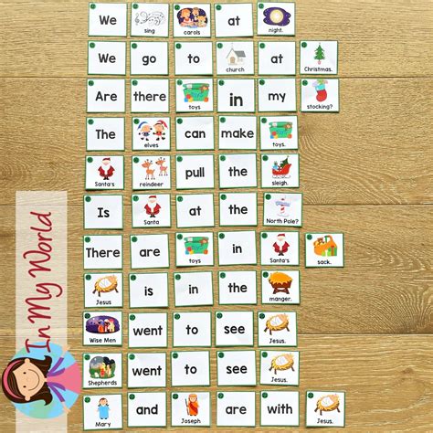 Sentence Scramble Pocket Chart Activity Christmas