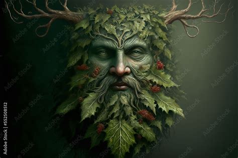 Celtic Green Man Generative Art Stock Illustration Adobe Stock