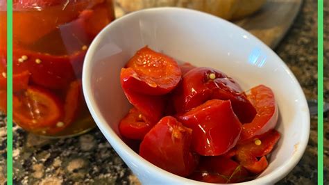 Pickled Pimento Peppers Recipe Youtube