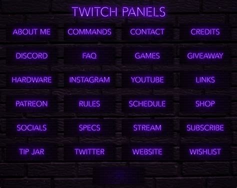 Purple Neon Twitch Overlay Package Minimal Purple Neon Etsy