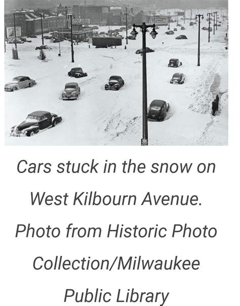 1947 Snowstorm Milwaukee Wisconsin Historical View Milwaukee