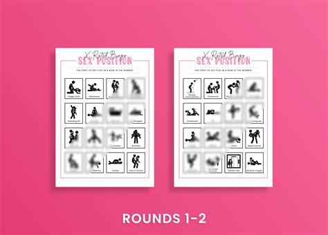 Sex Position Bingo Game Galentines Day Dirty Bachelorette Party Game