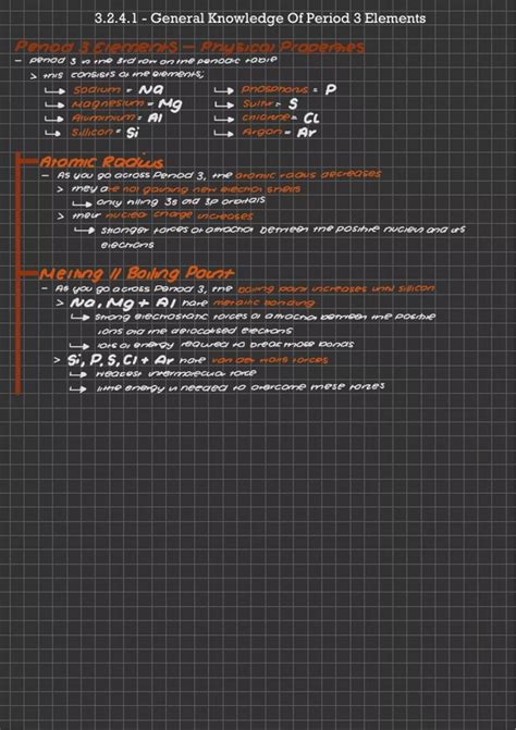Properties of Period 3 Elements and Their Oxides - Stuvia UK