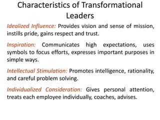 Leadership Concepts And Theories Ppt