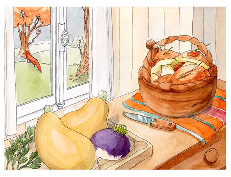 Illustrations Cuisine Recettes Dessin Es Et L Gumes De Saison Kness