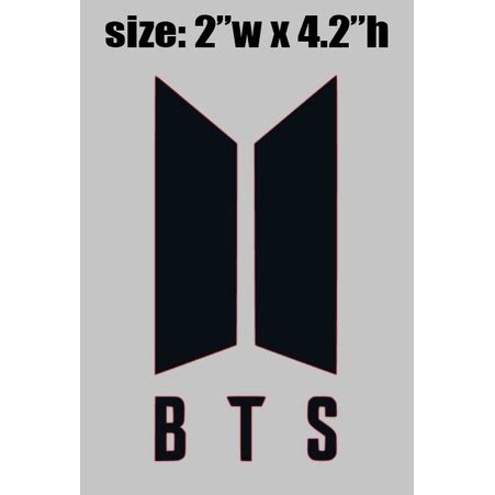 BTS Logo Decal Cut Out Sticker Aquaflask Decal Sticker BTS Army Logo