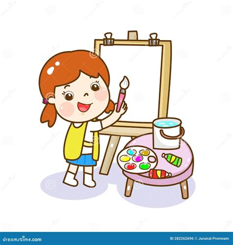 Illustration Art Classroom for Kids. Stock Illustration - Illustration of visual, diagram: 282262696