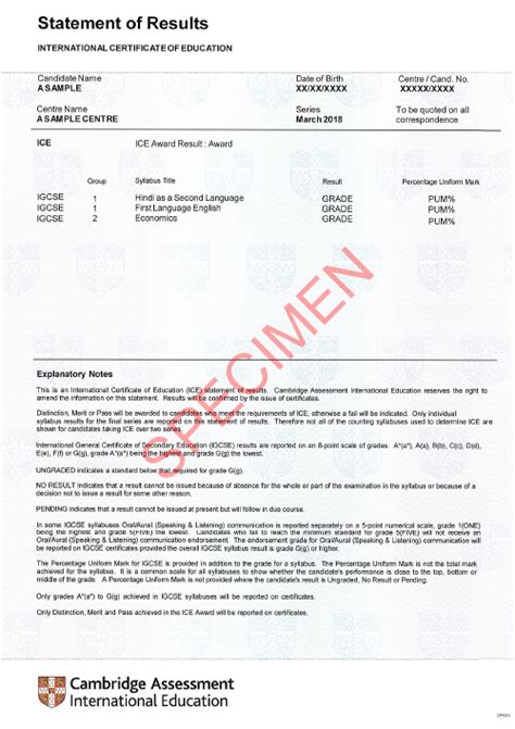 Score Results For Students Cambridge International In The Usa