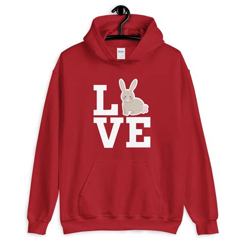 Love Bunnies Cute Rabbit Hoodie Bunny Hoodies T Cute Bunny Etsy