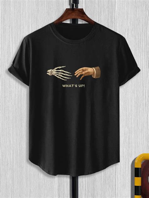 Manfinity Emrg Hombres Camiseta Esqueleto Con Estampado De Figura