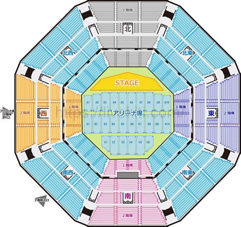日本武道館 アリーナ席の座席表と見え方について ｜ ライブ基地