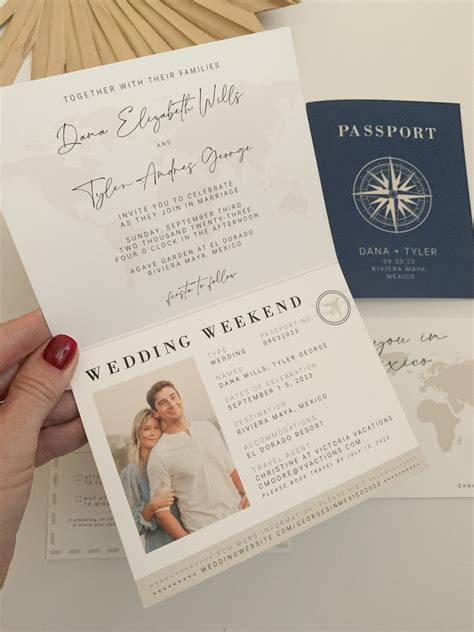 Buy Passport Wedding Invitation Template Printable Destination Wedding Invite Postcard Rsvp