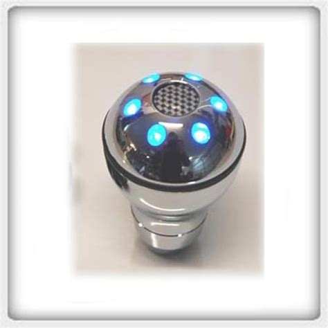 Manual Shift KNOB Knobs CHROME BLUE LED LIGHT 37B