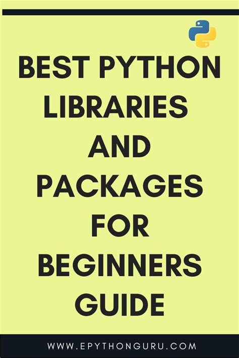 Best Python Libraries And Packages For Beginners Python Learn Computer Coding Data Science