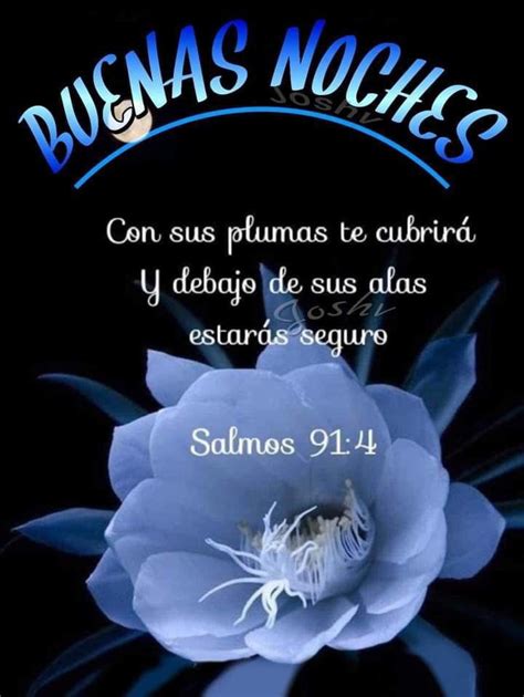 A Blue Flower With The Words Jesus Noches Written In Spanish And