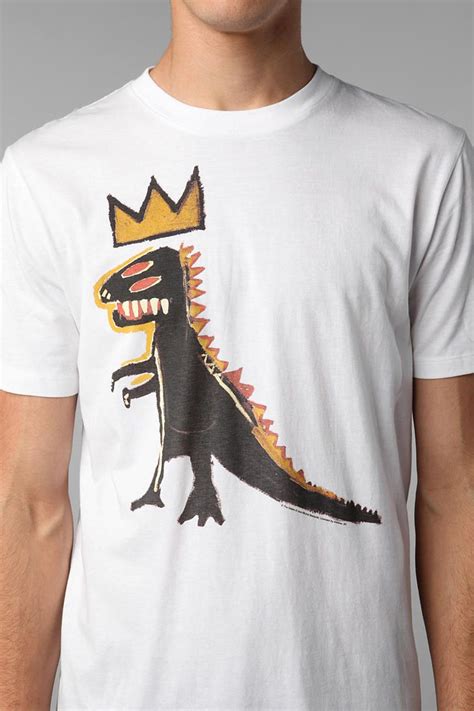 Basquiat Dinosaur Crown Tee Shirts Long Sleeve Tshirt Men Tees