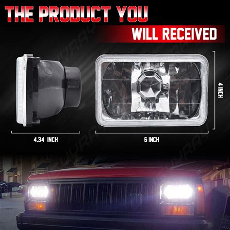 4x6 H4 Hilo Led Headlights Fit 1980 1986 Chevy C10 C20 C30 K10 K20 Ebay