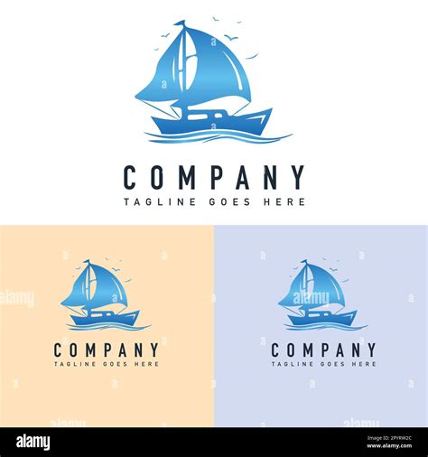 Yacht Logo Design Template Yacht Logo Vector Icon Illustration Boat