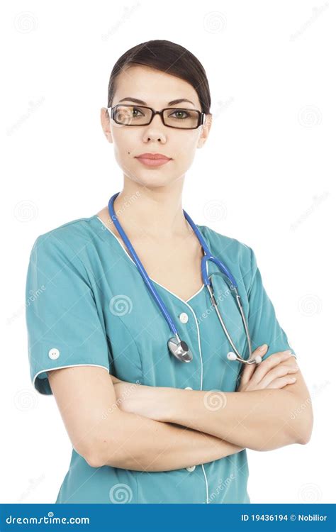 Confident Doctor Or Nurse With Glasses Stock Images Image 19436194