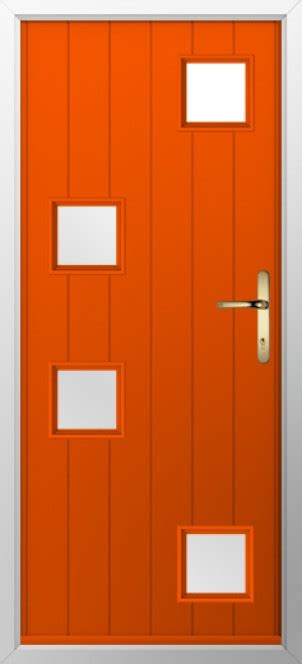 Solidor Modena Timber Composite Door In Tangerine