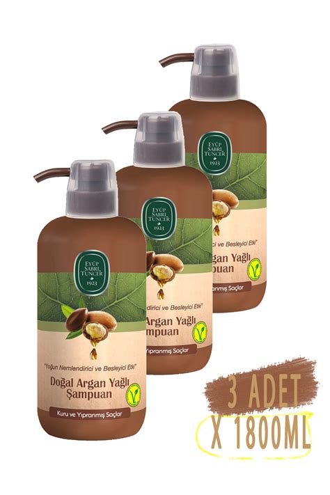 Eyüp Sabri Tuncer Doğal Argan Yağlı Şampuan 600 ml X 3 Adet Fiyatı